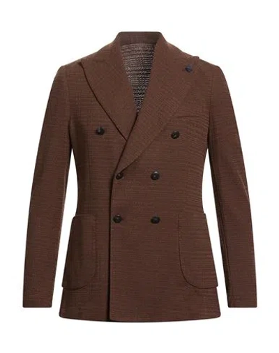 Outfit Out/fit Man Blazer Brown Size 42 Polyester, Cotton, Elastane