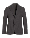Outfit Out/fit Man Blazer Charcoal Size 36 Polyester, Elastane In Brown