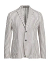 Outfit Out/fit Man Blazer Chocolate Brown Size 42 Linen, Cotton, Polyester In Brown