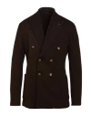 Outfit Out/fit Man Blazer Dark Brown Size 36 Viscose, Polyamide, Elastane In Brown