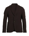 Outfit Out/fit Man Blazer Dark Brown Size 40 Viscose, Polyamide, Elastane In Black