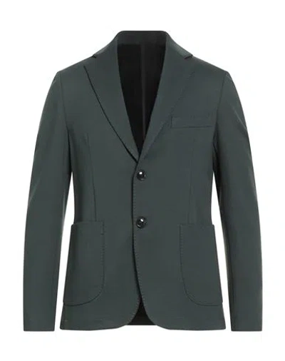 Outfit Out/fit Man Blazer Dark Green Size 36 Viscose, Polyamide, Elastane
