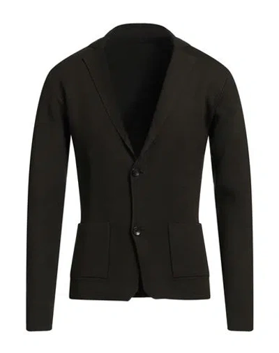 Outfit Out/fit Man Blazer Dark Green Size 3xl Viscose, Polyamide In Brown