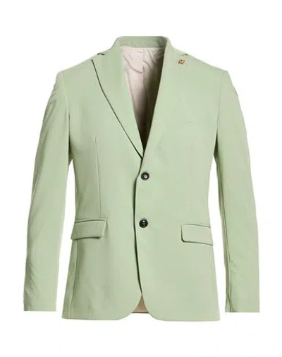 Outfit Out/fit Man Blazer Light Green Size 36 Polyester, Viscose, Elastane