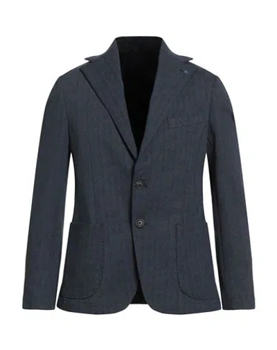 Outfit Out/fit Man Blazer Navy Size 38 Viscose, Polyamide, Elastane In Blue