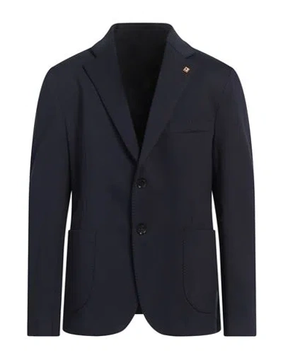 Outfit Out/fit Man Blazer Navy Size 46 Viscose, Polyamide, Elastane In Navy