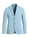 Outfit Out/fit Man Blazer Sky Blue Size 36 Cotton, Polyamide, Elastane In Blue
