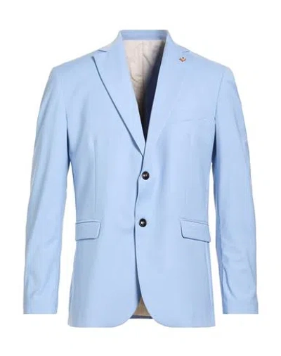 Outfit Out/fit Man Blazer Sky Blue Size 40 Polyester, Viscose, Elastane