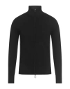 Outfit Out/fit Man Cardigan Black Size M Viscose, Polyamide In Black