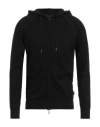 Outfit Out/fit Man Cardigan Black Size Xl Viscose, Polyamide In Black
