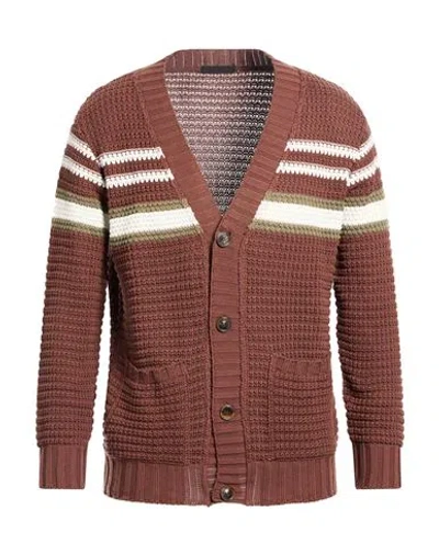 Outfit Out/fit Man Cardigan Brown Size Xl Cotton