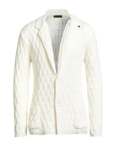 Outfit Out/fit Man Cardigan Ivory Size L Acrylic, Wool In White