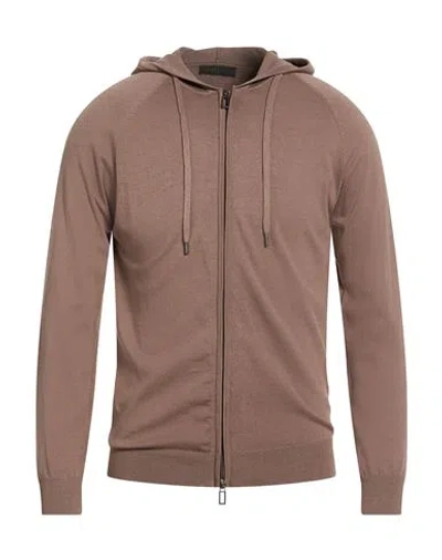 Outfit Out/fit Man Cardigan Khaki Size Xxl Cotton In Brown