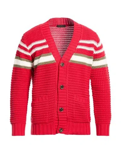 Outfit Out/fit Man Cardigan Red Size Xl Cotton