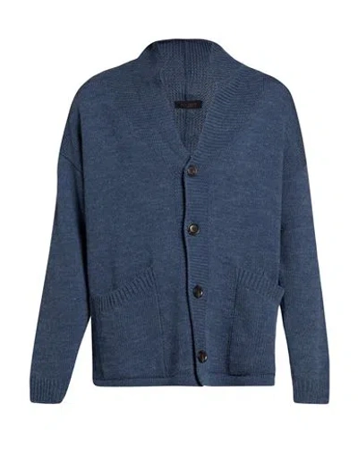 Outfit Out/fit Man Cardigan Slate Blue Size Xxl Acrylic, Wool