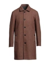 Outfit Out/fit Man Coat Brown Size 44 Wool, Acrylic, Polyester, Polyamide In Brown