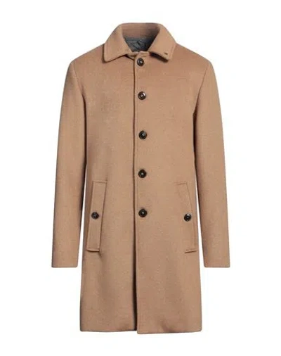 Outfit Out/fit Man Coat Camel Size 44 Wool, Polyester In Beige