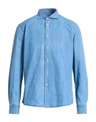 Outfit Out/fit Man Denim Shirt Blue Size M Cotton
