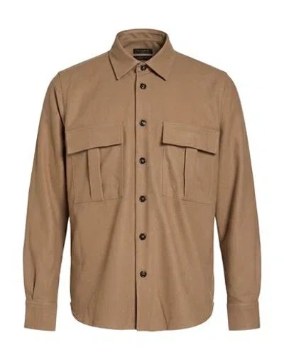 Outfit Out/fit Man Jacket Camel Size M Polyester, Viscose, Elastane In Beige