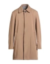 Outfit Out/fit Man Overcoat & Trench Coat Camel Size 46 Polyester, Lycra In Brown
