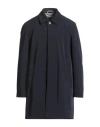 Outfit Out/fit Man Overcoat & Trench Coat Navy Size 46 Polyester, Lycra In Blue