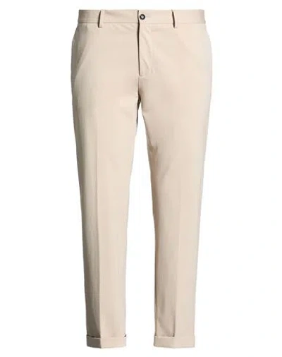 Outfit Out/fit Man Pants Beige Size 38 Cotton, Polyamide, Elastane In Gray