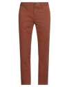 Outfit Out/fit Man Pants Brown Size 38 Cotton, Elastane In Brown