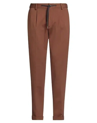 Outfit Out/fit Man Pants Brown Size 38 Viscose, Polyamide, Elastane