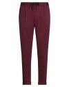 Outfit Out/fit Man Pants Burgundy Size 34 Viscose, Polyamide, Elastane