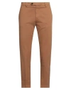 Outfit Out/fit Man Pants Camel Size 32 Cotton, Elastane In Beige