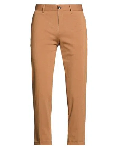 Outfit Out/fit Man Pants Camel Size 32 Cotton, Polyamide, Elastane In Beige