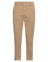 Outfit Out/fit Man Pants Camel Size 34 Cotton, Elastane In Beige