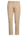 Outfit Out/fit Man Pants Camel Size 38 Lycra, Cotton, Elastane In Beige