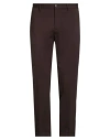 Outfit Out/fit Man Pants Dark Brown Size 36 Viscose, Polyamide, Elastane In Brown