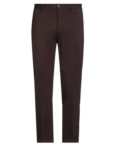Outfit Out/fit Man Pants Dark Brown Size 36 Viscose, Polyamide, Elastane