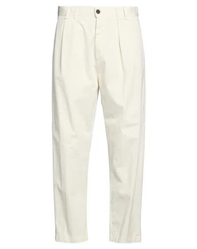 Outfit Out/fit Man Pants Ivory Size 32 Cotton, Elastane In White