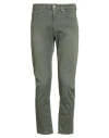 Outfit Out/fit Man Pants Military Green Size 30 Cotton, Elastane In Green