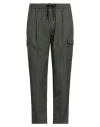 Outfit Out/fit Man Pants Military Green Size 38 Polyester, Viscose In Green