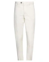 Outfit Out/fit Man Pants Off White Size 30 Cotton, Elastane