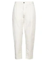 Outfit Out/fit Man Pants Off White Size 32 Cotton, Elastane