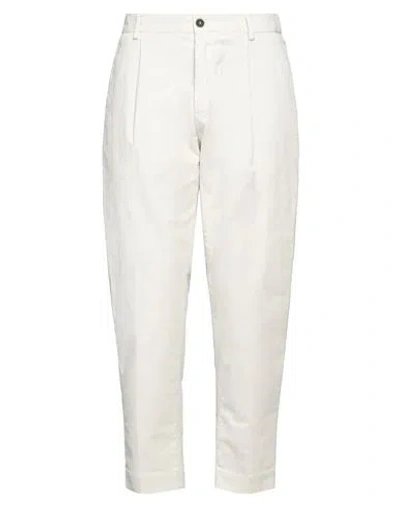 Outfit Out/fit Man Pants Off White Size 32 Cotton, Elastane