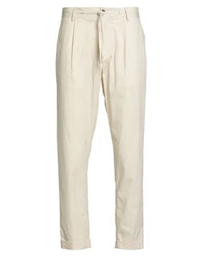 Outfit Out/fit Man Pants Off White Size 34 Cotton, Elastane