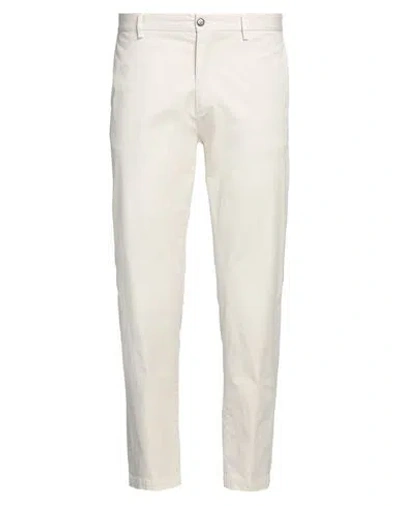Outfit Out/fit Man Pants Off White Size 38 Cotton, Elastane In Off White