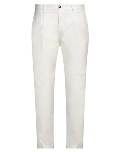 Outfit Out/fit Man Pants Off White Size 40 Lycra, Cotton, Elastane