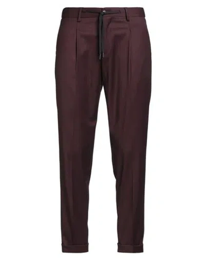 Outfit Out/fit Man Pants Plum Size 40 Polyester, Viscose, Elastane