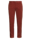 Outfit Out/fit Man Pants Rust Size 32 Cotton, Elastane In Red