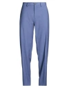 Outfit Out/fit Man Pants Slate Blue Size 28 Polyester, Viscose, Elastane