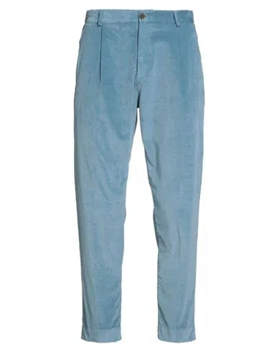Outfit Out/fit Man Pants Slate Blue Size 32 Cotton, Modal, Elastane