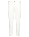 Outfit Out/fit Man Pants White Size 40 Cotton, Polyamide, Elastane
