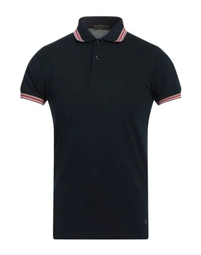 Outfit Out/fit Man Polo Shirt Midnight Blue Size Xxl Cotton, Elastane In Black